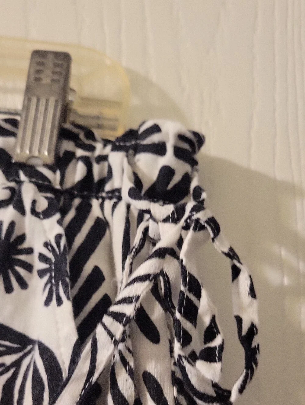 Rachel Zoe Black & White Wide Leg Linen Printed Pants